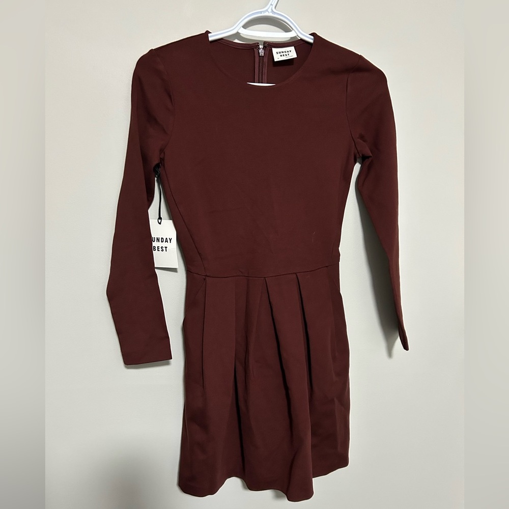 Aritzia Sunday Best Tartine Long Sleeve Dress - Picture 2 of 4